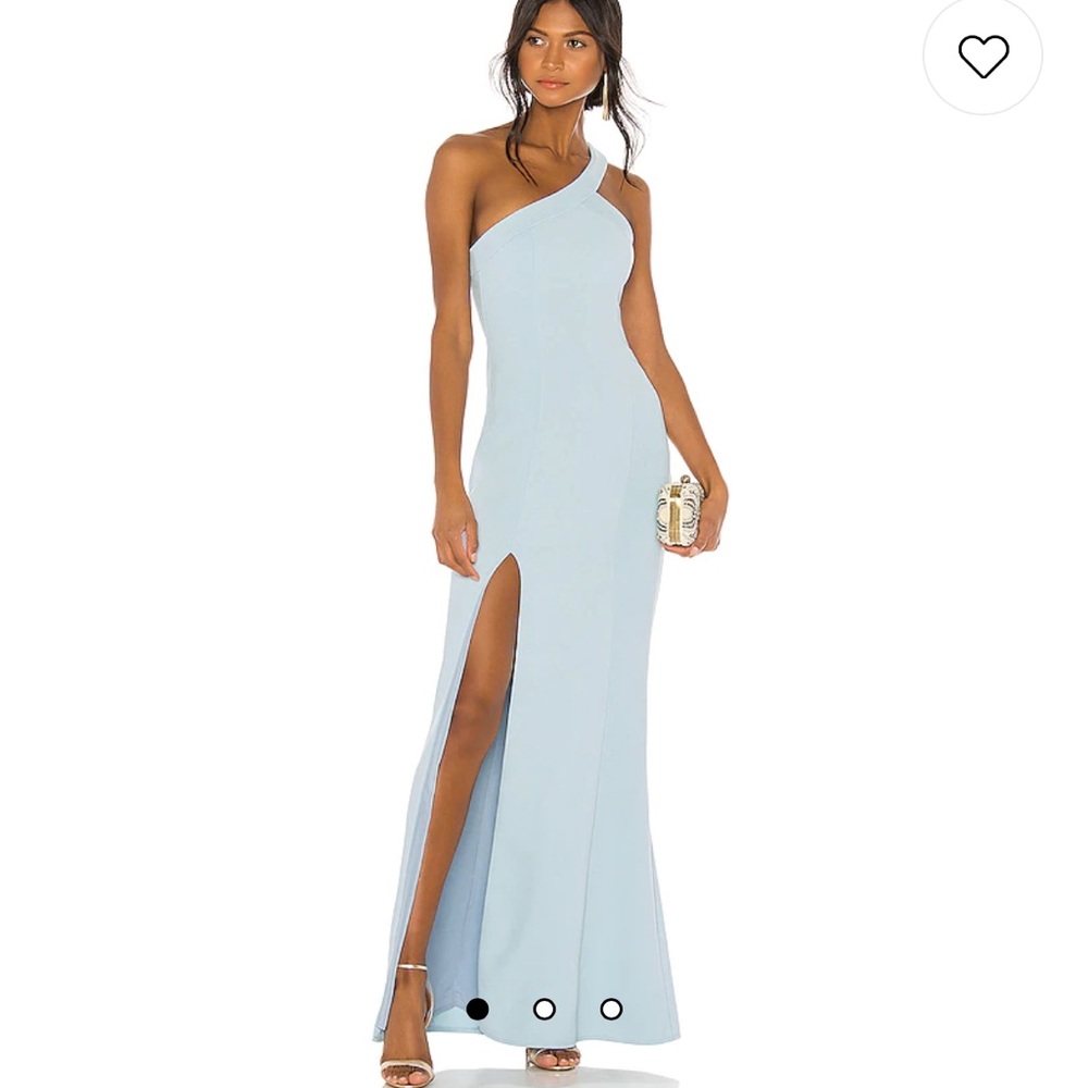 REVOLVE NBD Evan One Shoulder Long Dress In Baby Blue